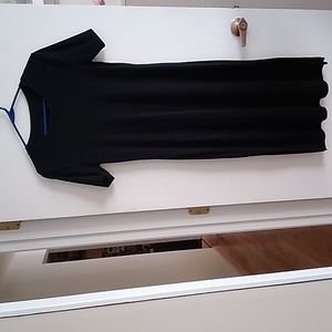 Women's Black tshirt dress midi